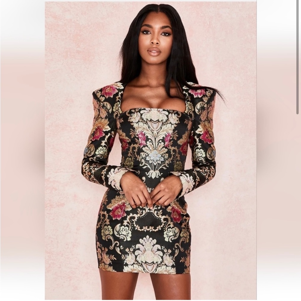 House of CB “Mona” Jacquard Dress